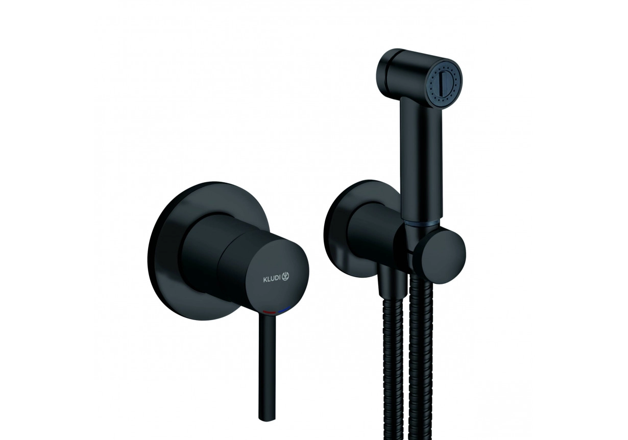 Dus igienic cu baterie Kludi Bozz Black Matt