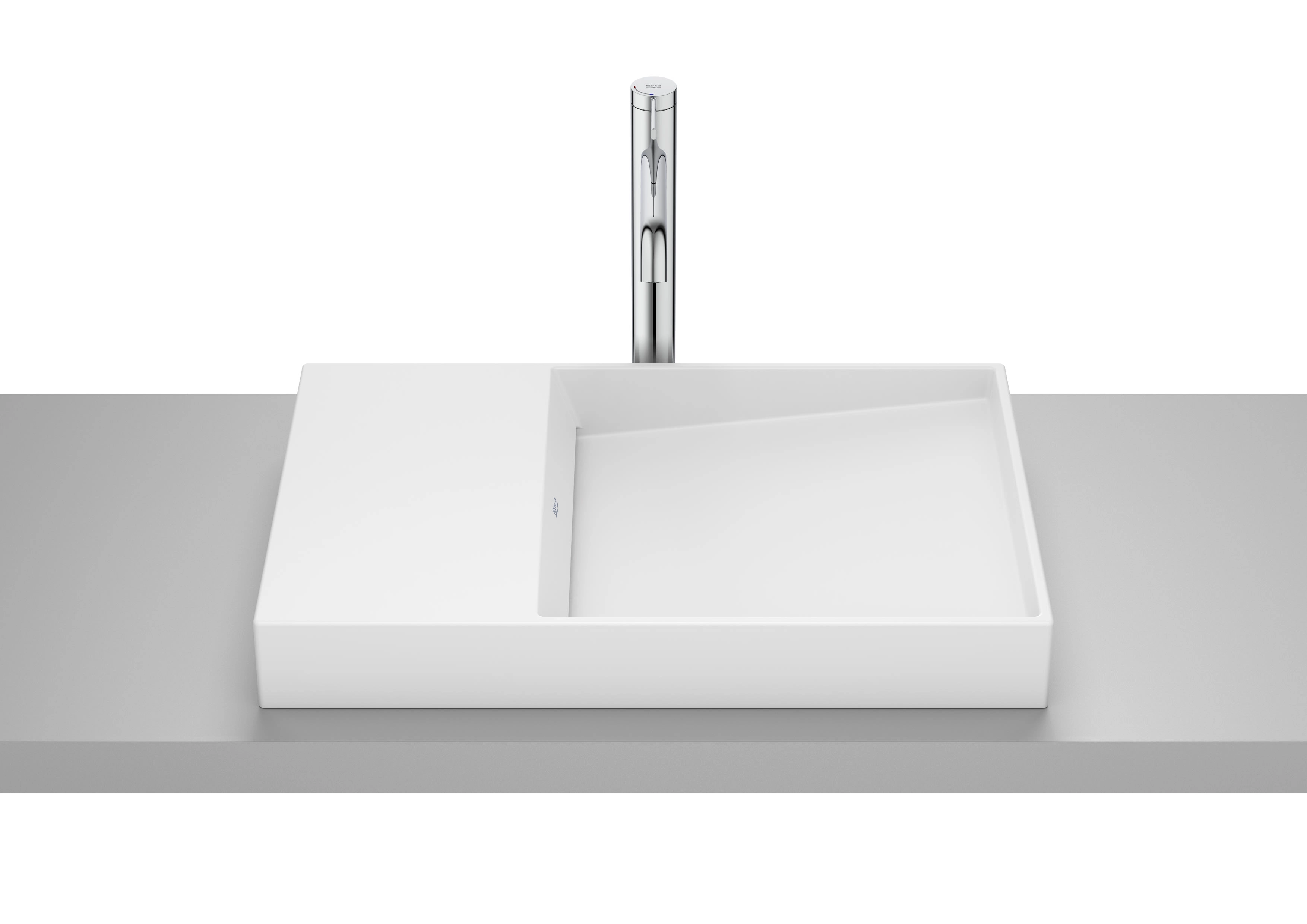Lavoar pe blat Roca Horizon Dash 60x38 cm Alb Satinat