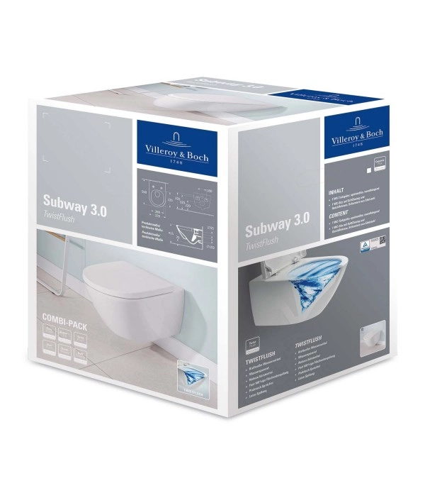Унитаз подвесной Villeroy&Boch Subway 3.0 с крышкой Soft Close — 9
