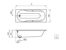 Ванна акриловая Roca Tazia 150x70 A248397000