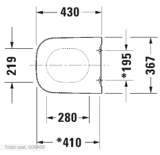 Крышка для унитаза Duravit Happy D.2 Soft Close 0064590000