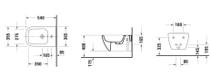 Биде подвесное Duravit Happy D.2 Anthracite Matt 2258151300
