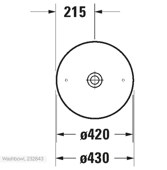 Умывальник накладной Duravit Cape Code белый сатин 430mm 2328433200