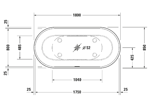 Cada Freestanding Duravit LUV 180 x 85 — 5