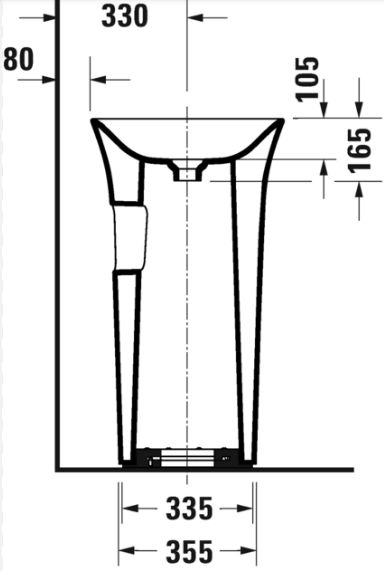 Умывальник Freestanding Duravit White Tulip — 3