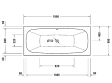 Cada Duravit Aurena DuroCast 180 x 80