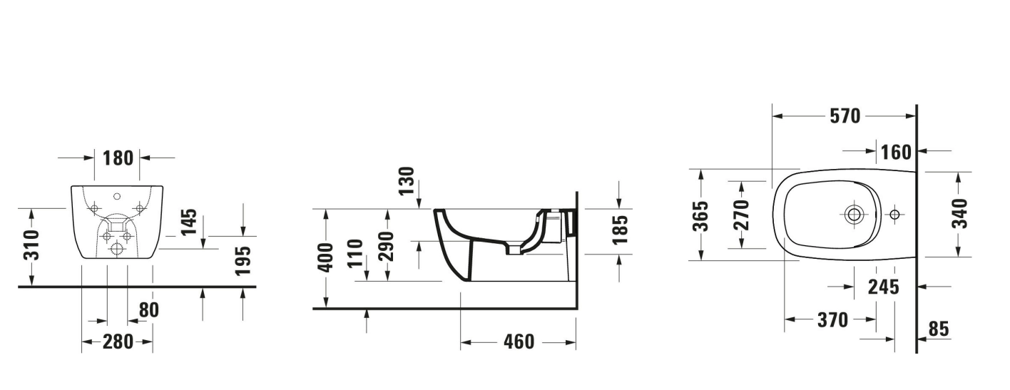 Подвесное биде Duravit Aurena HG+ — вид 2