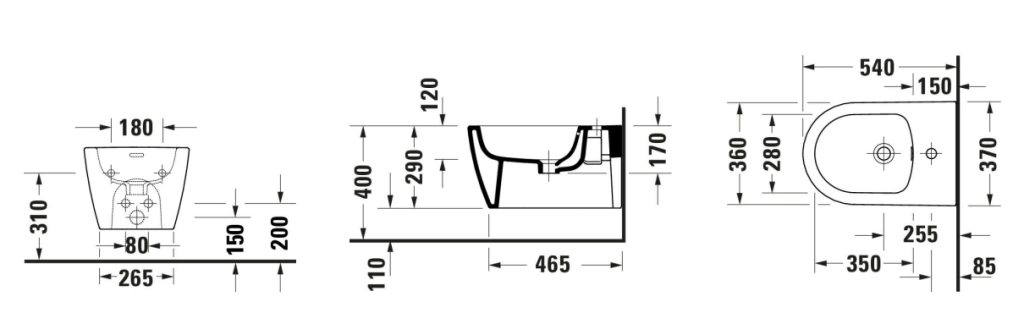 Биде подвесное Duravit Soliel by Stark 2722150000