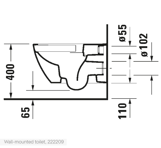 Vas WC suspendat Duravit Happy D.2 Anthracite — 5