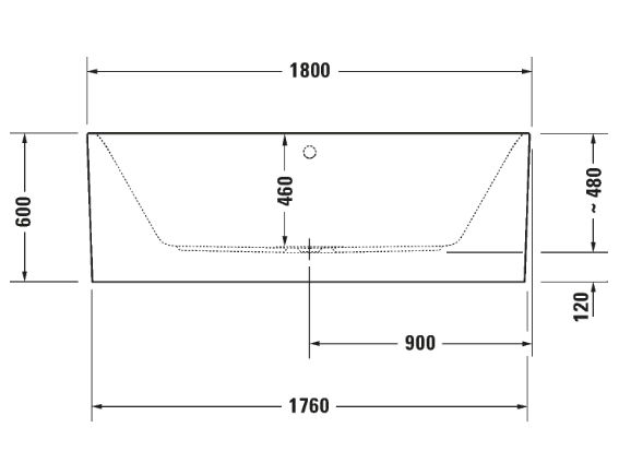 Ванна Freestanding Duravit Happy D.2 180 x 80