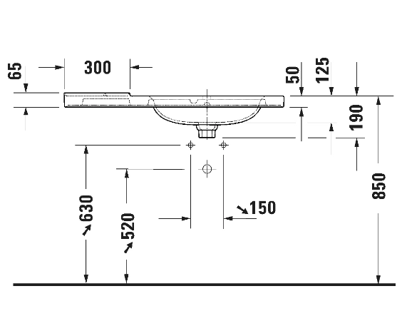 Lavoar Duravit Aurena 1000mm HG+ 239010AB00