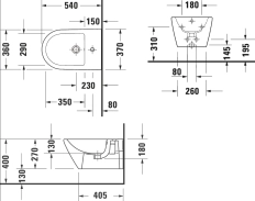 Биде подвесное Duravit D-Neo 2294150000