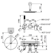 Set de duș îngropat Bugnatese Simple 6601BI White