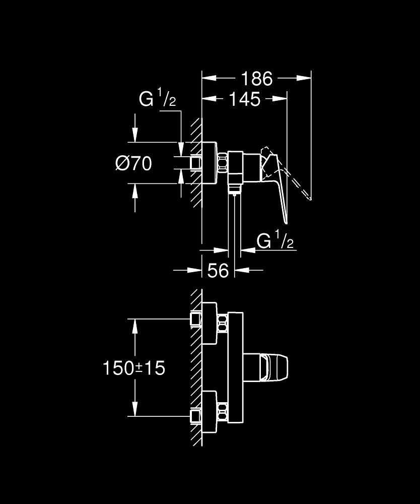 Смеситель для душа Grohe Cubeo 1018242430