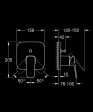 Baterie duș încastrată 2 cai Grohe Cubeo 1017780000