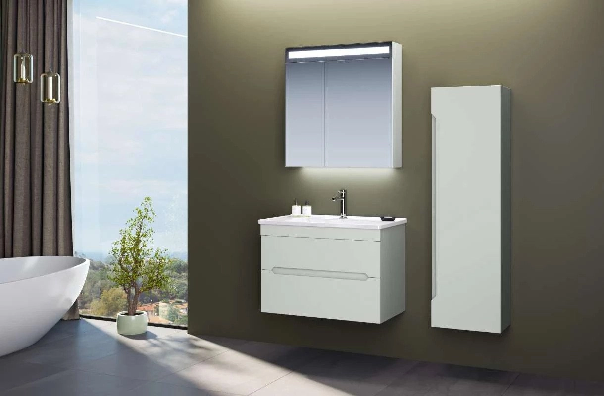 Зеркало с шкафчиком ORKA Varna 110 White