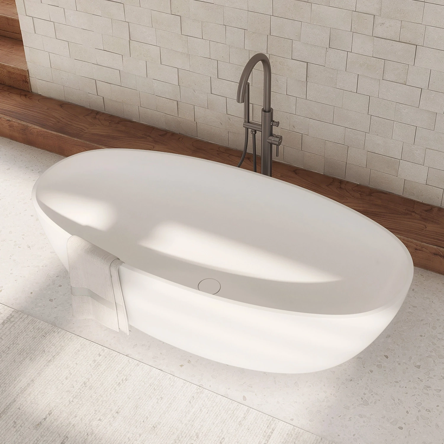 Ванна Freestanding OMNIRES SHELL M+ 160 x 75 cm SHELLWWBM — 3