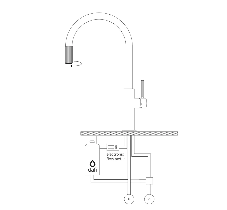Baterie bucătărie cu filtru Omnires Switch Black — 3