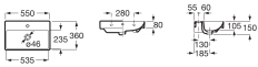 Умывальник ROCA Ona compact 550x360 A327683000