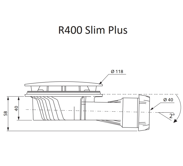 Сифон для поддона Radaway R400P Slim Plus