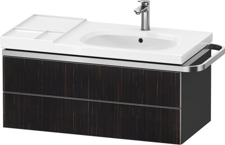 Mobilier DURAVIT AURENA, lavoar de dreapta, Ebony Mat/Graphite Super Matt 984mm — 2
