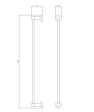 Suport Prosop OMNIRES Modern Project Auriu periat 60 cm MP60216GLB