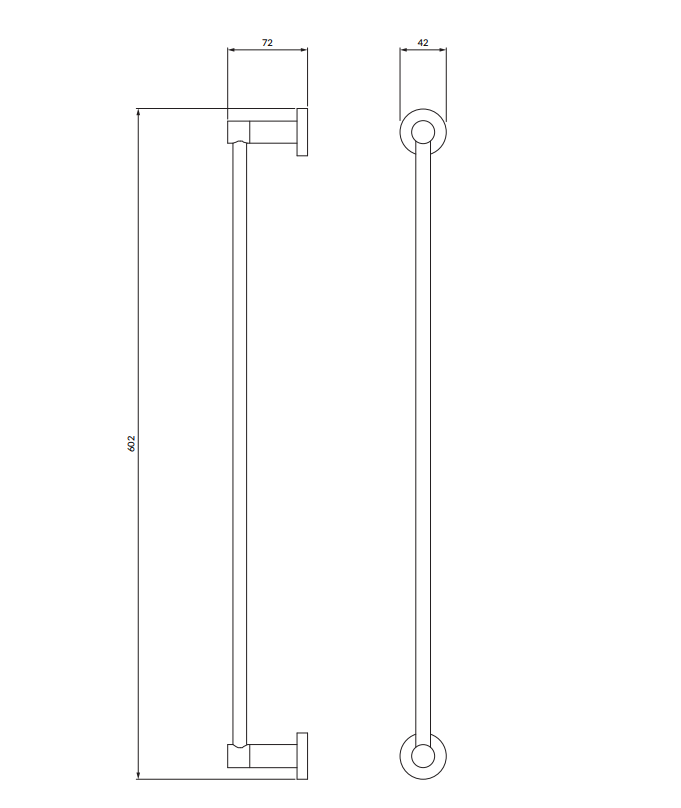 Полотенцедержатель OMNIRES Modern Project 60 cm MP60216GR — вид 3