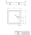 Cadita dus Radaway Doros C Stone Black 100x100x11.5 (SDRC1010-05-54S)