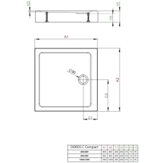 Душевой поддон Radaway Doros C Stone Black 100x100x11.5 (SDRC1010-05-54S)