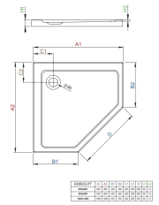 Душевой поддон Radaway Doros PT 100x100x5 (SDRPT1010-01-54S)