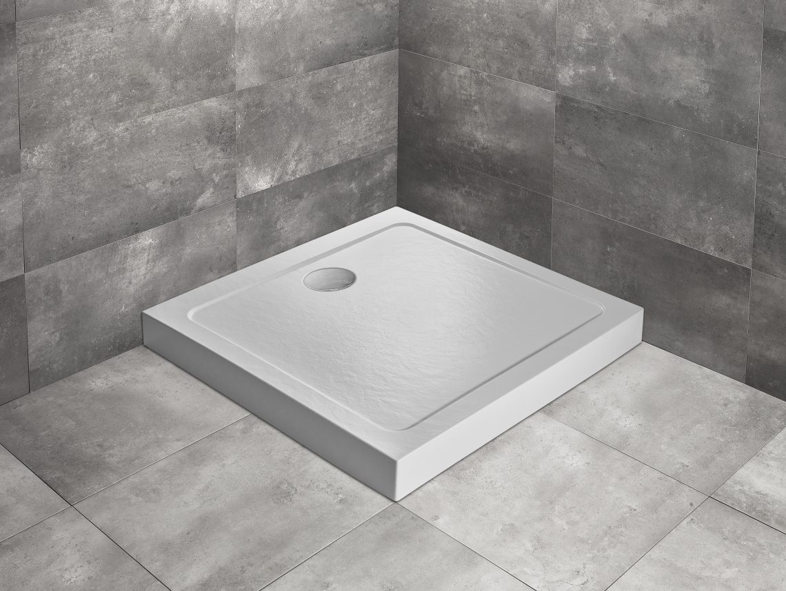 Душевой поддон акриловый Radaway Doros C Compact 100x100x11.5 cm Stone White — 1