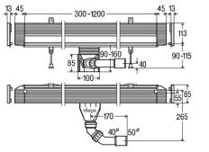 Душевой лоток Viega Advantix Vario 300-1200mm 736552+736569