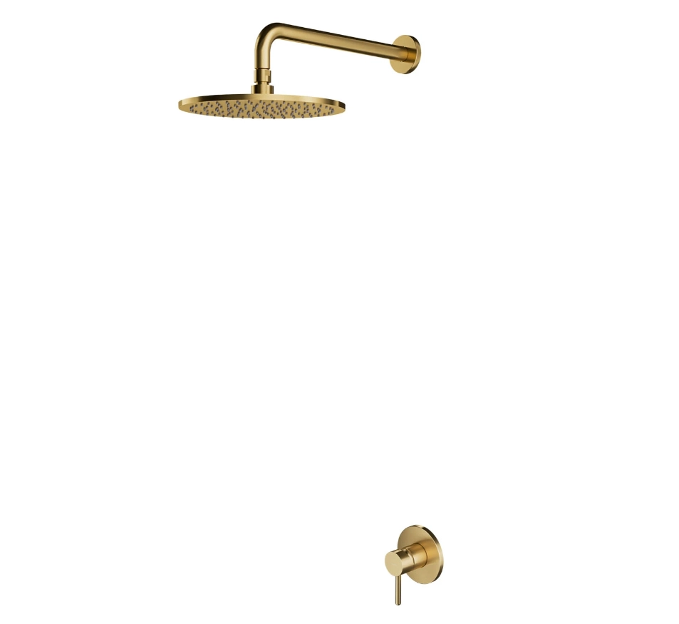 Душевой комплект Omnires Y Brushed Gold 1 режим + монтажный корпус
