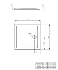 Душевой поддон Radaway Doros C 100x100x4.5 Белый камень (SDRC1010-01-04S)