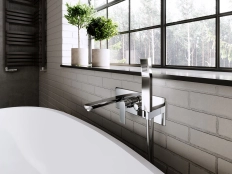 Смеситель для ванны встраиваемый Ferro Square BAQ11P