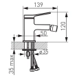 Смеситель для биде Ferro Stratos BSC6BL