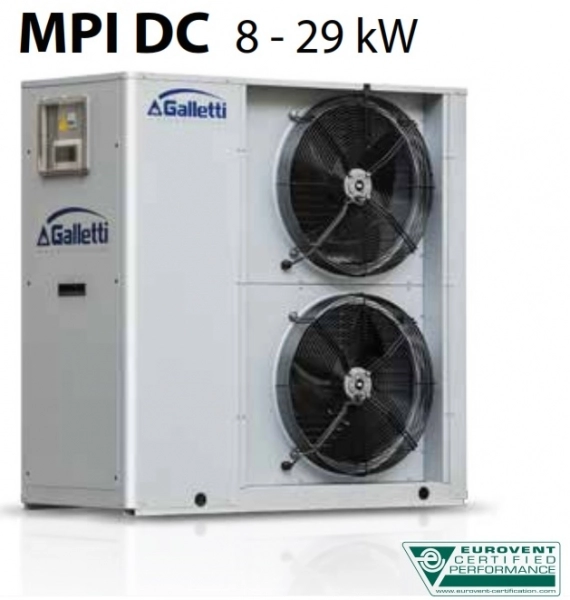 Chillere aer-apa GALLETTI, tip MPI DC (8-29 kW)  numai racire