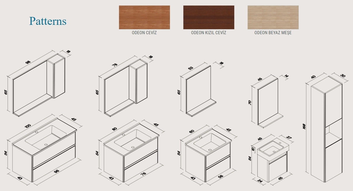 Lavoar cu dulap ORKA Duden 100 Odeon White — 3
