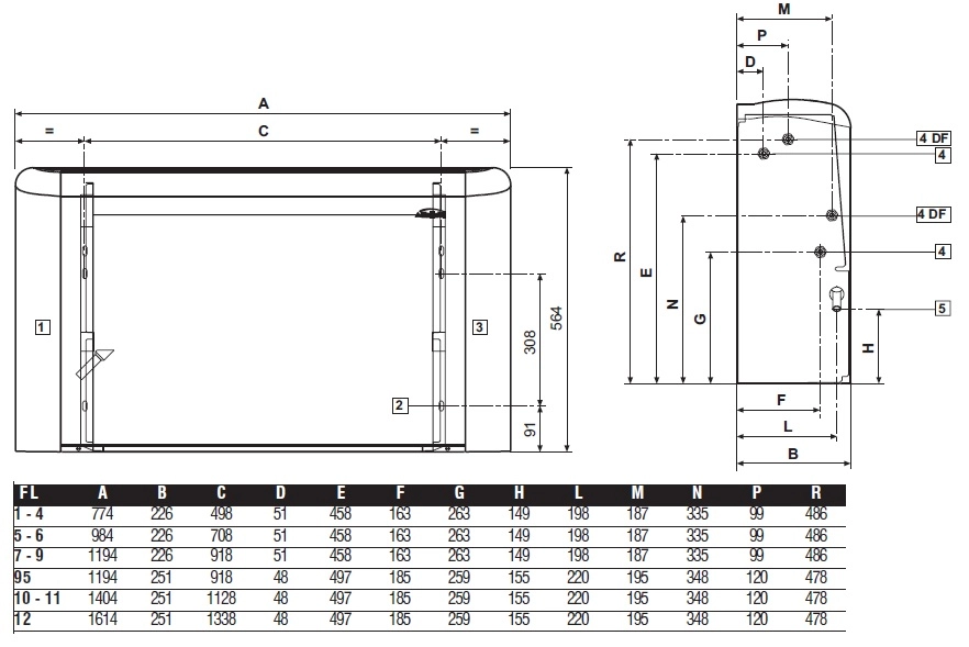Ventiloconvector carcasat de pardoseala GALLETTI - ESTRO F2L — 2