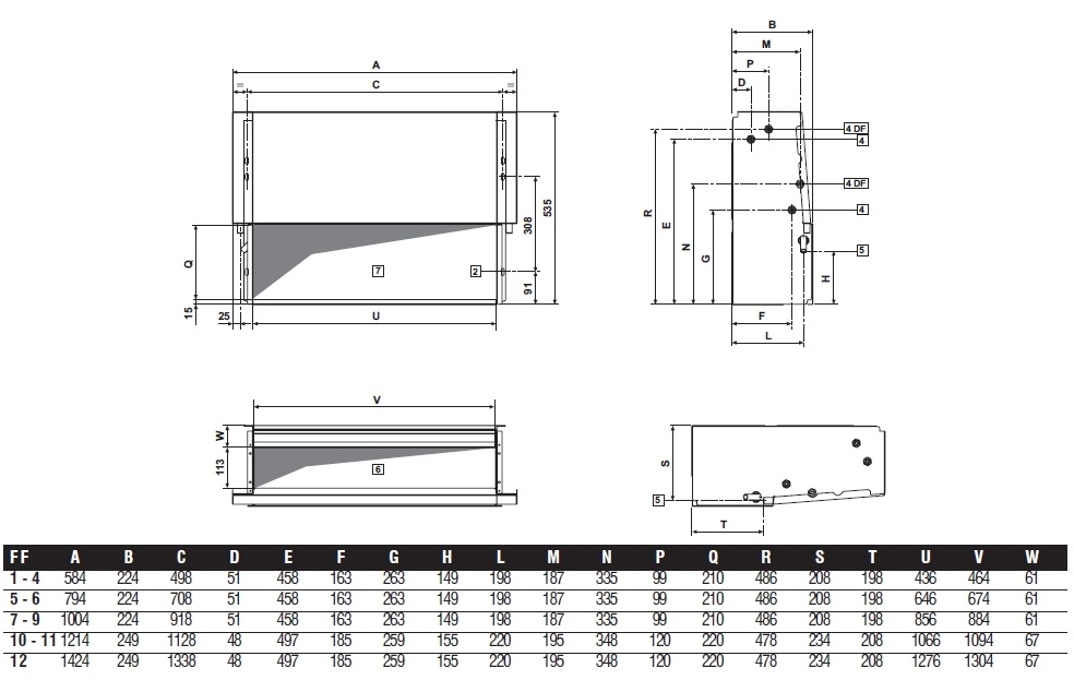 Ventiloconvector necarcasat, GALLETTI - Estro FF F10F — 2