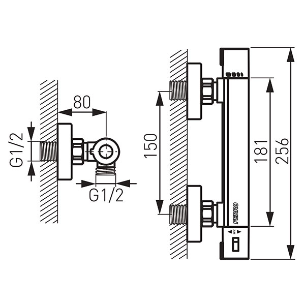 Baterie dus termostatata Ferro TRM7 — 3