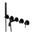 Baterie cada încastrată Omnires Y (Pipa 16 cm) Semi-matt Black Y1237-1SBL