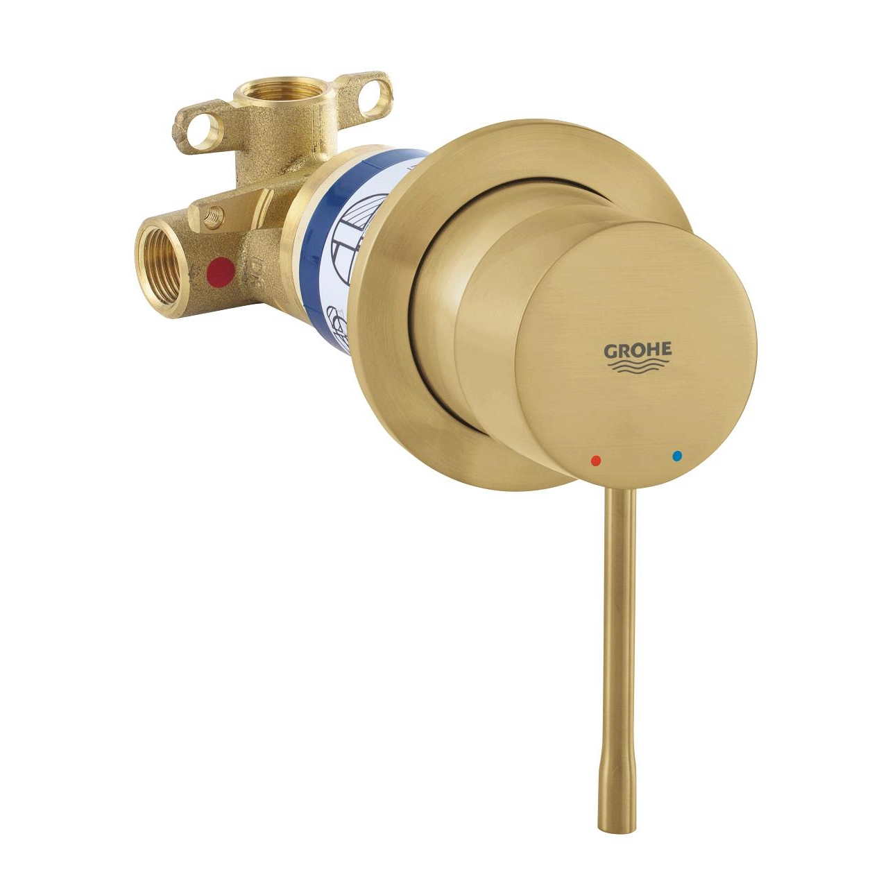 Встраиваемый смеситель для душа 1 режим Grohe Essence Brushed Cool Sunrise + монтажный корпус