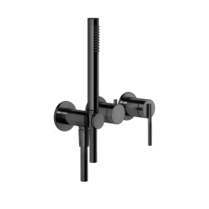 Встраиваемый смеситель для душа 2 выхода Gessi Ingranaggio Black Metal PVD
