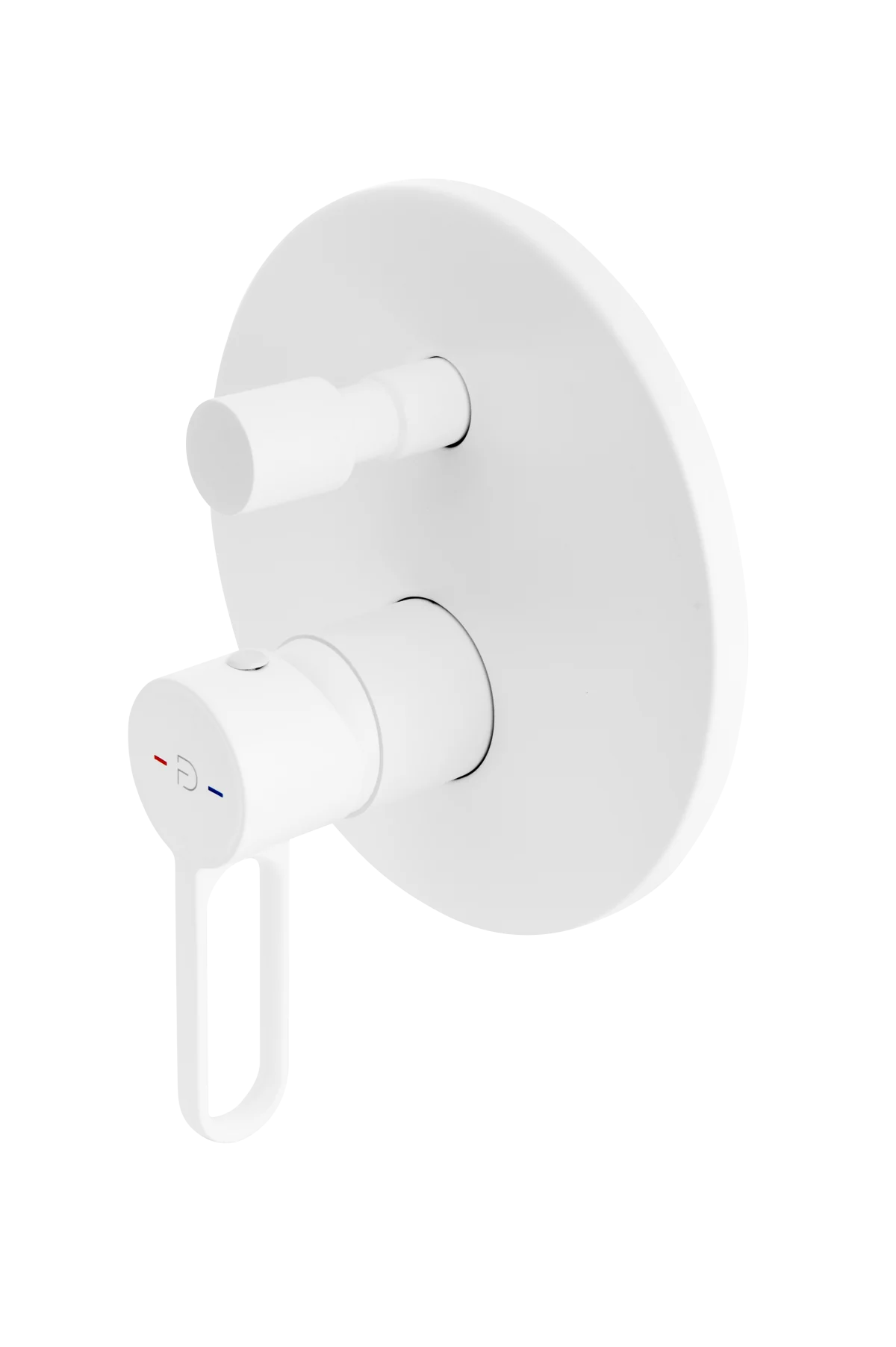 Встраиваемый смеситель для душа 2 режима FDesign Zaffiro White + монтажный корпус