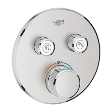 Встраиваемый термостатический смеситель для душа 2 режима Grohe GRT Smartcontrol Round SS