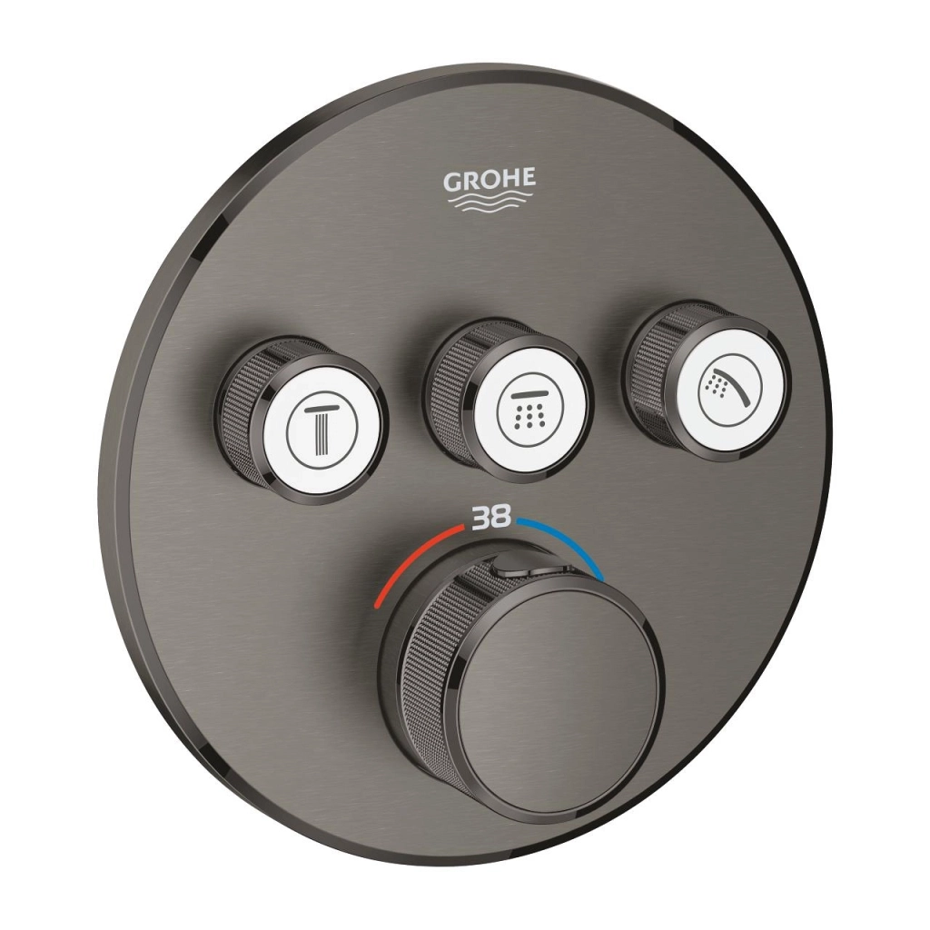 Baterie duș încastrată termostatată 3 cai Grohe GRT Smartcontrol Round BHG