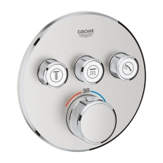 Встраиваемый термостатический смеситель для душа 3 режима Grohe GRT Smartcontrol Round SS