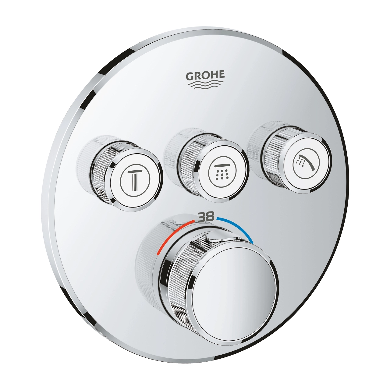 Baterie duș încastrată termostatată 3 căi Grohe Grohtherm Smartcontrol Chrome