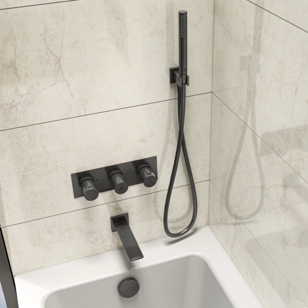 Встраиваемый термостатический смеситель для душа 3 выхода Ideal Standard Ceratherm C100 Magnetic Grey